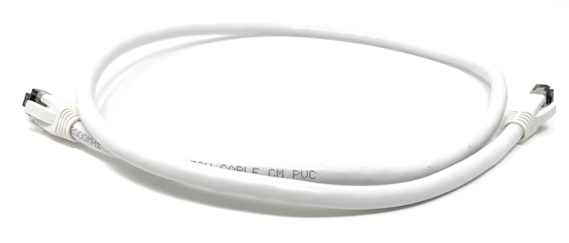 Cat8 Shielded 24AWG 40GB Ethernet Network Cable - 14 Feet - White